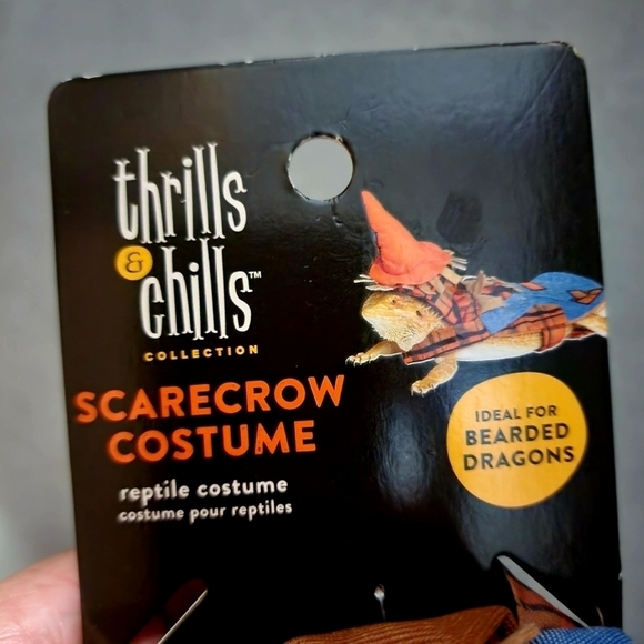 NWT Thrills & Chills Reptile Scarecrow Halloween Costume Bearded Dragon Dress Up - Picture 4 of 5